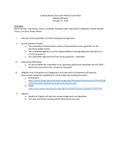 Undergraduate Curriculum Review Committee Meeting Minutes