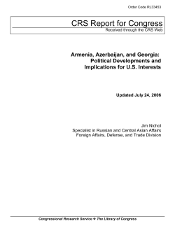 Armenia, Azerbaijan, and Georgia: Political Developments