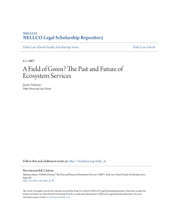 A Field of Green? The Past and Future of Ecosystem Services