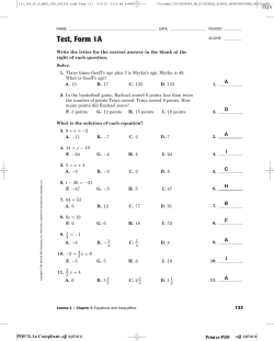 Test, Form 1A (continued)