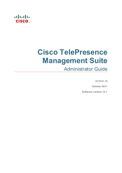 Cisco TelePresence Management Suite Administrator Guide (13.1)