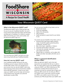 Your Wisconsin QUEST Card