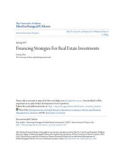 Financing Strategies For Real Estate Investments