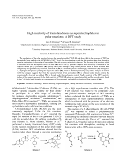 High reactivity of triazolinediones as superelectrophiles in polar