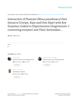 Interaction of Plantain (Musa paradisiaca) Peel Extracts