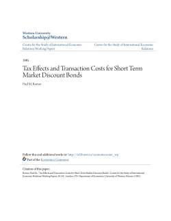Tax Effects and Transaction Costs for Short Term Market Discount