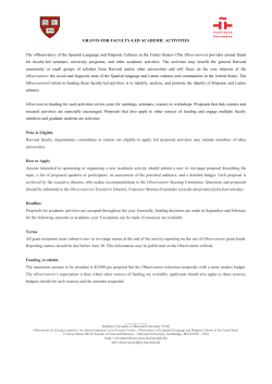 GRANTS FOR FACULTY-LED ACADEMIC ACTIVITIES The