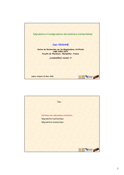 Dégradation et biodégradation des matériaux