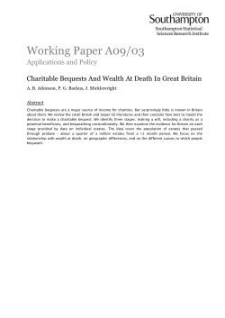 Charitable bequests - University of Oxford