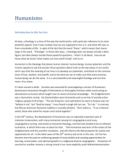 Humanisms - First Unitarian Church of Albuquerque