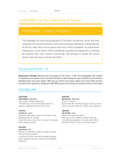 TheGiver-Packet Questions