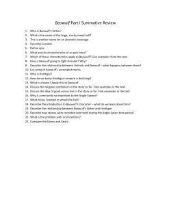 Beowulf Part I Summative Review
