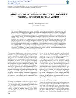 associations between femininity and women`s political behavior