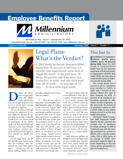 Employee Benefits Report - Millennium Administrators