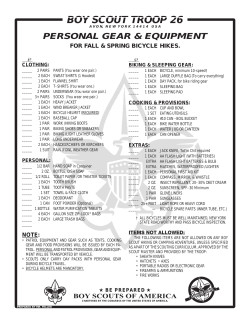 Personal Gear Fall Bike Hikes
