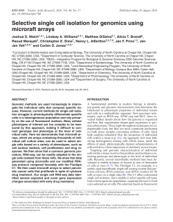 Selective single cell isolation for genomics using microraft arrays