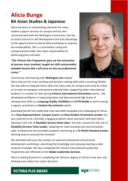 Alicia Bunge - Victoria University of Wellington