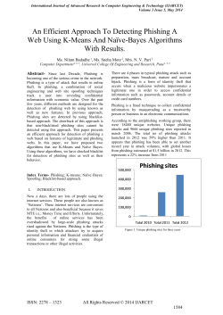 An Efficient Approach To Detecting Phishing A Web Using K
