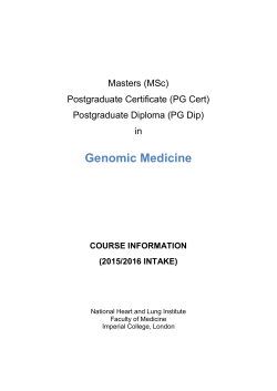 Genomic Medicine - Imperial College London