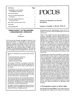 "White Flight" to the suburbs - Institute for Research on Poverty