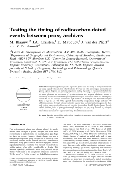 Testing the timing of radiocarbon
