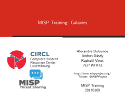 MISP Training: Galaxies