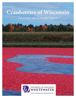 Cranberries of Wisconsin - University of Wisconsin Whitewater