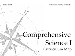 Comprehensive Science I - Volusia County Schools