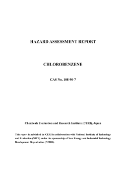 HAZARD ASSESSMENT REPORT CHLOROBENZENE