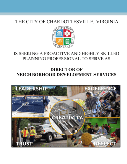 THE CITY OF CHARLOTTESVILLE, VIRGINIA