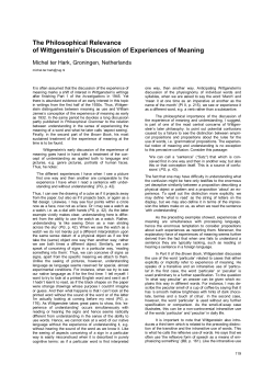 The Philosophical Relevance of Wittgenstein`s Discussion of