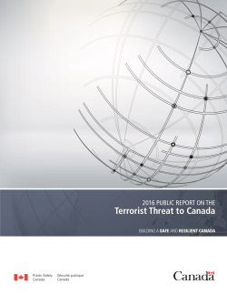 2016 Public Report on the Terrorist Threat to Canada