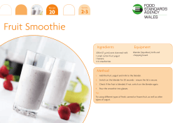 Fruit Smoothie - Food Standards Agency