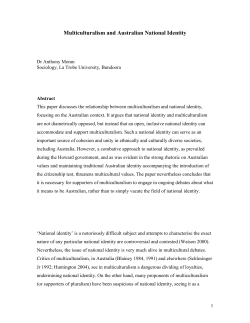 Ch Multiculturalism and Australian National Identity