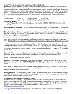 Chem 1A - UCSC Summer Session