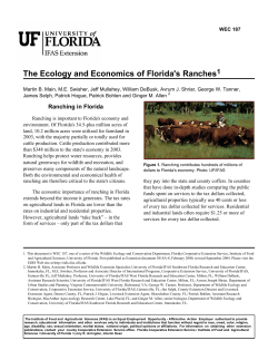 The Ecology and Economics of Florida`s Ranches