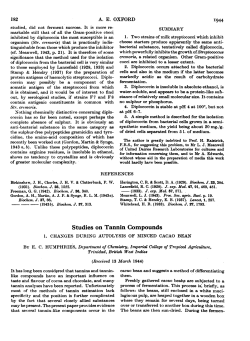 Studies on Tannin Compounds