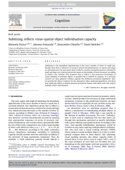 Subitizing reflects visuo-spatial object individuation capacity