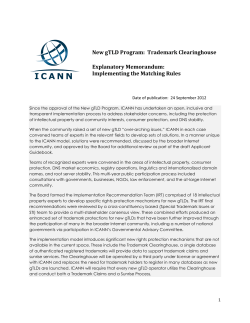 Implementing the Matching Rules - New gTLDs