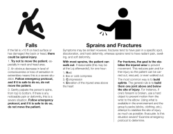 Falls Sprains and Fractures