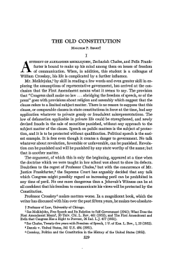 The Old Constitution - Chicago Unbound