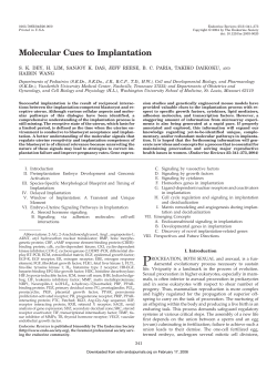 Molecular Cues to Implantation