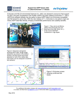 Echoview and ASL Environmental Sciences Inc. (ASL) are pleased
