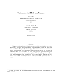 Gubernatorial Midterm Slumps