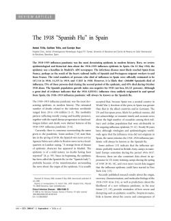 The 1918 &ldquo;Spanish Flu&rdquo; in Spain