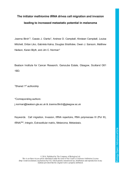 The initiator methionine tRNA drives cell migration and invasion
