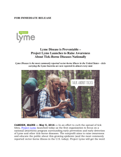 Lyme Disease is Preventable &ndash; Project Lyme Launches to Raise
