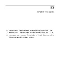 REACTION ENGINEERING 5.1. Determination of Kinetic Parameters