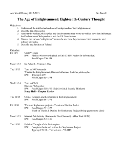 The Age of Enlightenment: Eighteenth