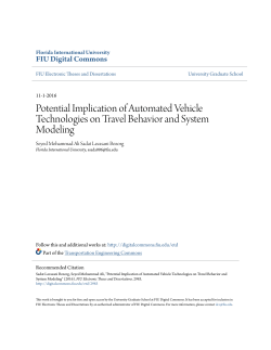 Potential Implication of Automated Vehicle Technologies on Travel